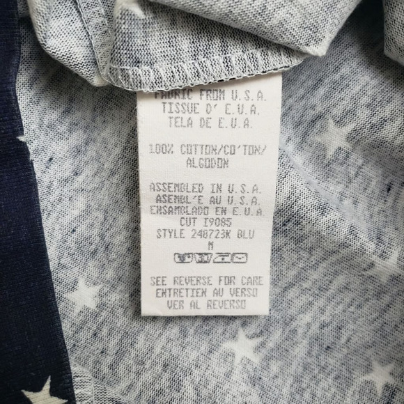 Vintage Carole Little Sport 4th of July Miss Firecracker Stars Blue Shirt Size M - Picture 7 of 8